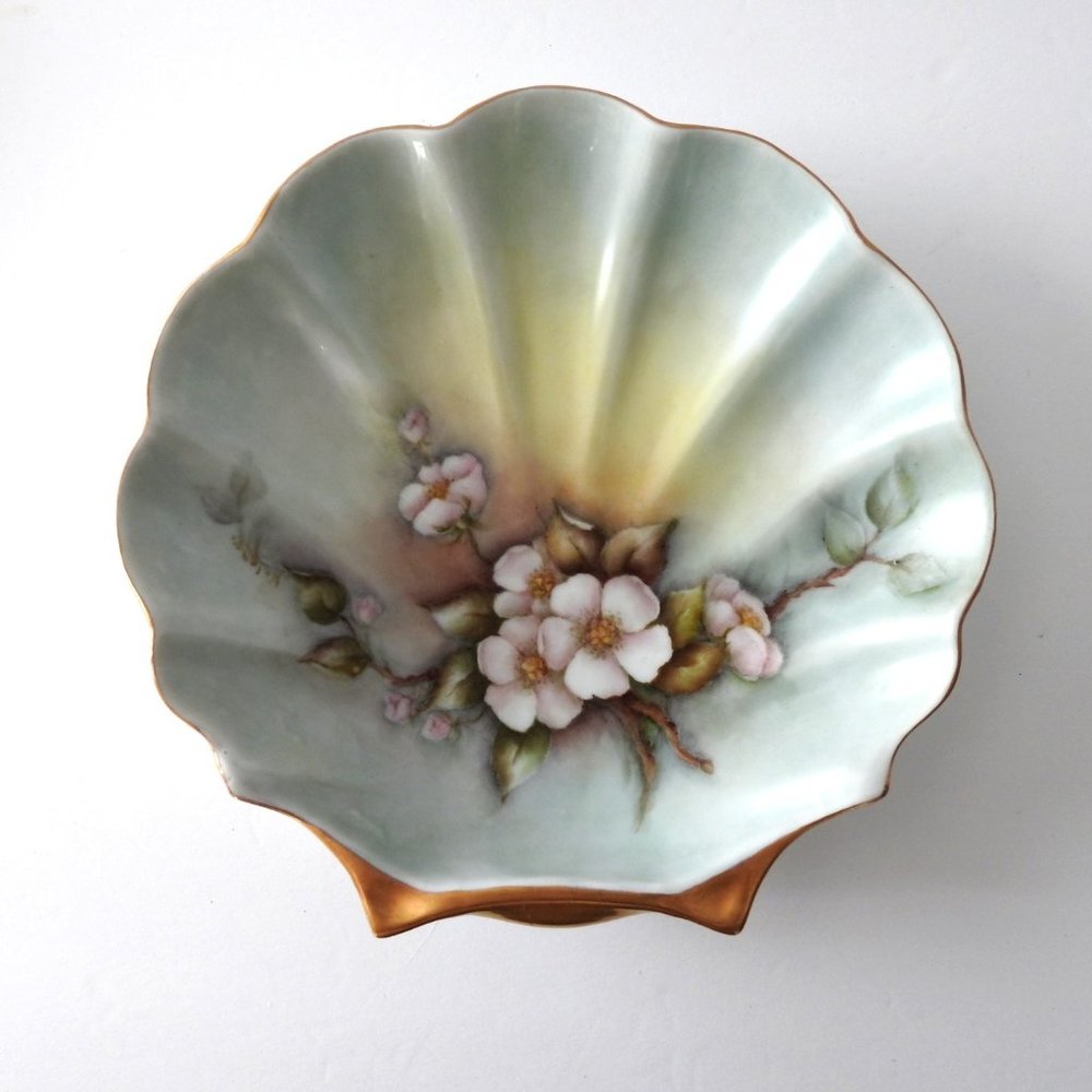 Decorative Porcelain Bowl Painted by Helen Hale